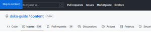 Скип-линк в интерфейсе GitHub
