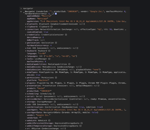Содержимое navigator в Chrome