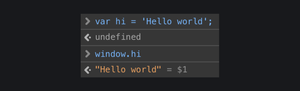 Чтение переменной через глобальный объект window.