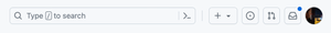 Меню GitHub.