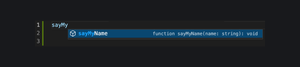Пример автодополнения из среды разработки VSCode